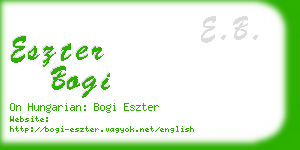 eszter bogi business card
